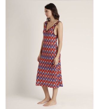 Admas Ethnic Waves Sleeveless Dress multicolour