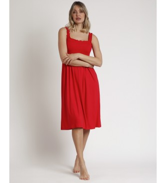 Admas Dolly czerwona sukienka bez ramiączek