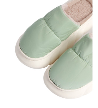 Admas Green Padded Slippers