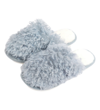 Admas Homewear blue fur slippers