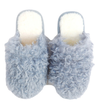 Admas Homewear blue fur slippers