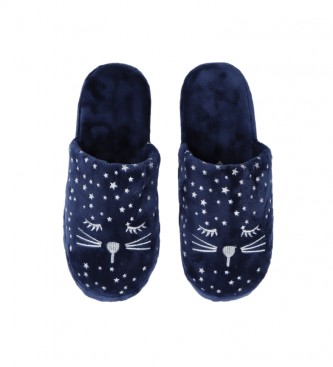 Admas House slippers Kitten blue