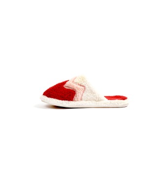 Admas Slippers Tricolour red