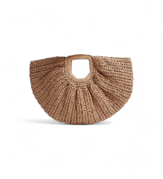 Admas Sac de plage beige en demi-cercle