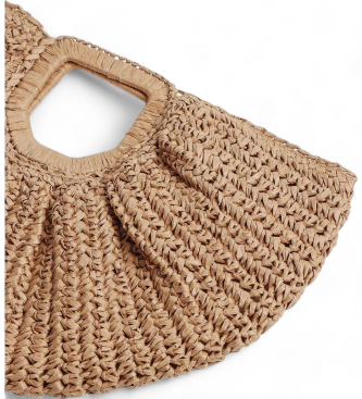 Admas Borsa da spiaggia a semicerchio beige