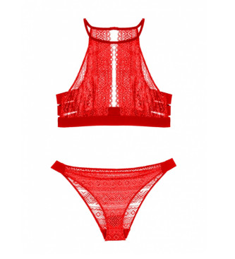 Admas Conjunto Top y Braga Sexy Bands 44527 rojo