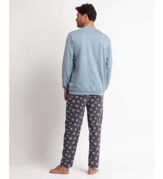 Admas  Kaffe langrmet pyjamas bl