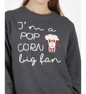 Admas Pop Corn Schlafanzug grau