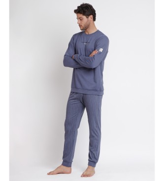 Admas Pyjama Lange Mouw Blauw Premium