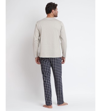 Admas Dream On beige langrmet pyjamas