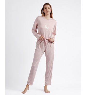 Admas Pyjama Lange Mouw Everyday roze