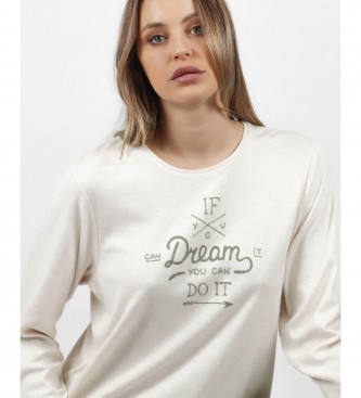 Admas Pyjama If You Dream beige, vert