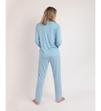 Admas Its Time To Sleep Long Sleeve Pyjama blue