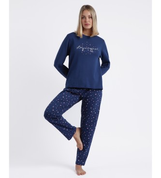 Admas Pyjama met lange mouwen Magisch marineblauw