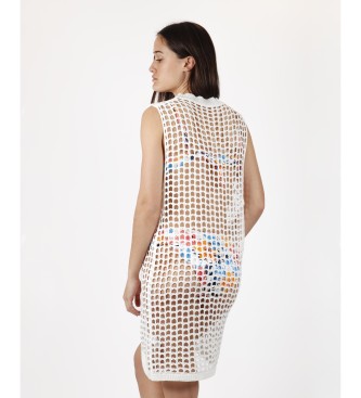 Admas Long Crochet Beach Dress branco