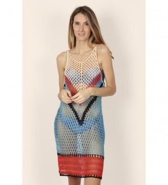 Admas Wielokolorowa plemienna sukienka plażowa na ramiączkach