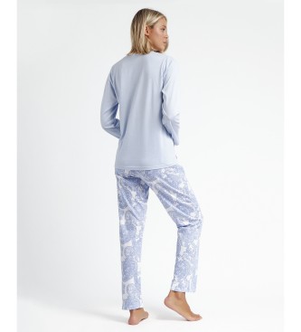 Admas Pajamas Long Sleeve Very First Love blue