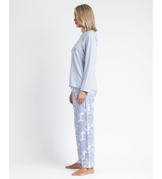 Admas Pyjama manches longues Very First Love bleu