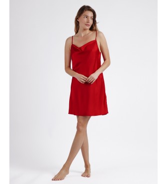 Admas Satin Luxe strapless camisole red 