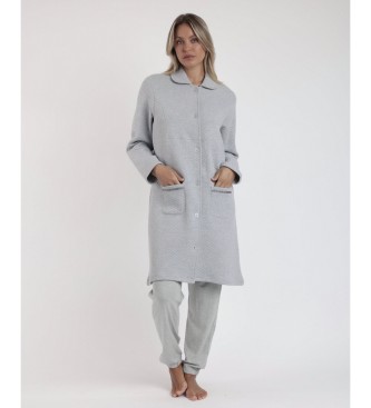 Admas Long Sleeve Quilted Coat Classic Soft grey