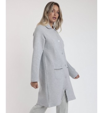 Admas Long Sleeve Quilted Coat Classic Soft grey