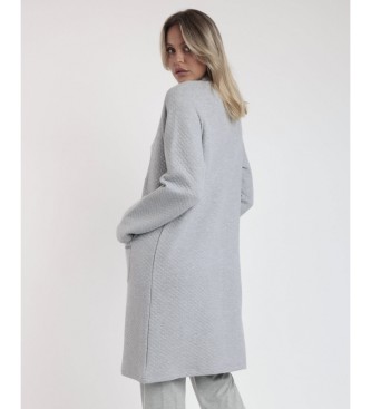 Admas Long Sleeve Quilted Coat Classic Soft grey