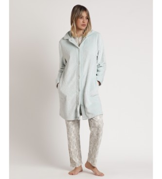 Admas Long-sleeved blue dressing gown