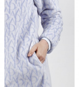 Admas Logo Soft long-sleeved robe blue