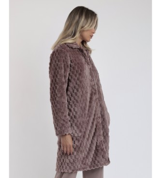 Admas Soft Sleep Long Sleeve Robe brown