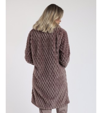 Admas Soft Sleep Long Sleeve Robe brown