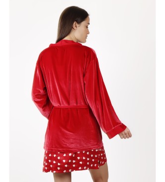 Admas Long Sleeve Night gown red