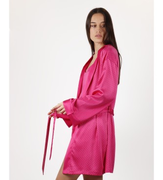 Admas Sweet Dots pink dressing gown