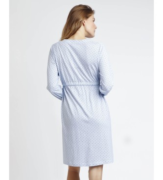 Admas Stripes & Dots long sleeve camisole blue