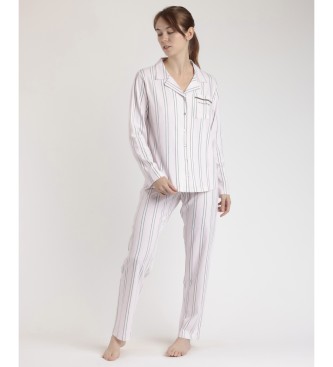 Admas Magic Time Offener Pyjama mit langen rmeln hellrosa