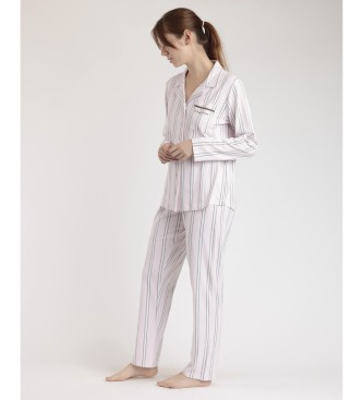 Admas Magic Time Offener Pyjama mit langen rmeln hellrosa