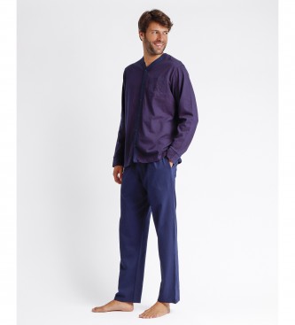Admas Pyjama ouvert bleu marine