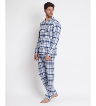 Admas Sapphire langrmet ben pyjamas bl