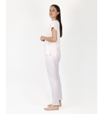 Admas Pyjamas med korte rmer i keramisk stil til kvinder