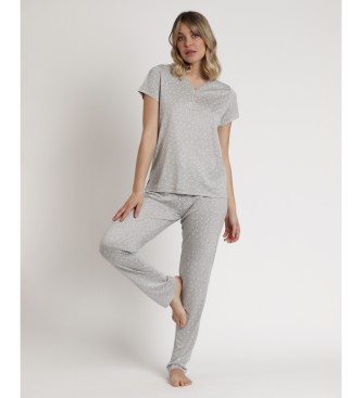 Admas Pyjama Manches courtes Fresh Star grey