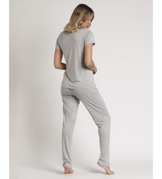 Admas Pajamas Short Sleeve Fresh Star grey
