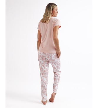 Admas Pyjama manches courtes fleurs de printemps rose