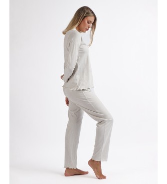 Admas ADM Edition pižama z dolgimi rokavi siva