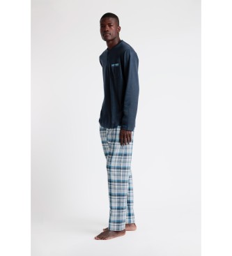 Admas Sapphire navy langrmet pyjamas