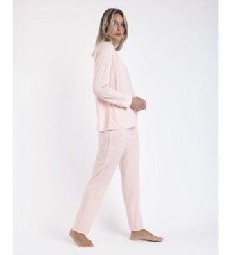 Admas Pyjama manches longues rose doux