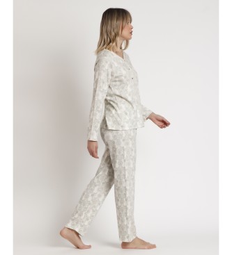 Admas Pyjamas langrmet top Aqua beige