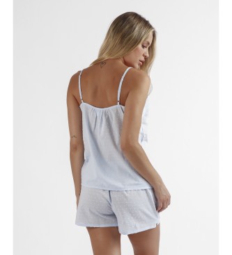 Admas Pyjama Classic Plumetti Straps bleu