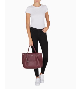 A|X Armani Exchange Sac  main  chane de couleur bourgogne