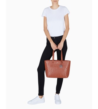 A|X Armani Exchange Logo Sac brun intgral