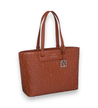 A|X Armani Exchange Logo Sac brun intgral