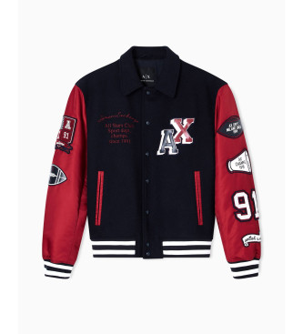 A|X Armani Exchange Navy Univesitaria Bomber Jacket